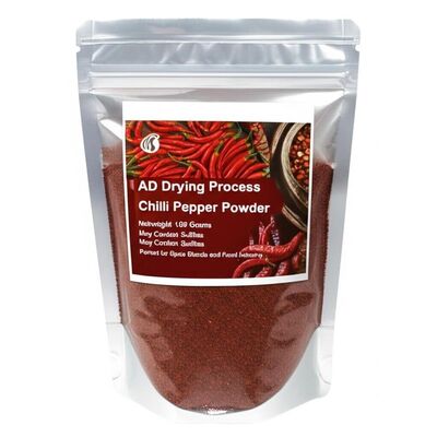Gluten Free Chinese Cuisine Chilli Pepper Powder with 100 Grams Net Weight and Mild Heat